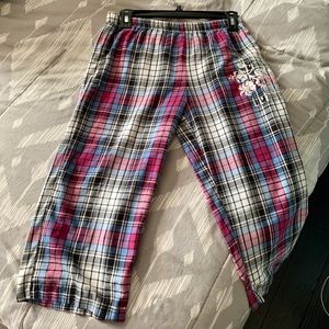 Cropped knee length pajama pants